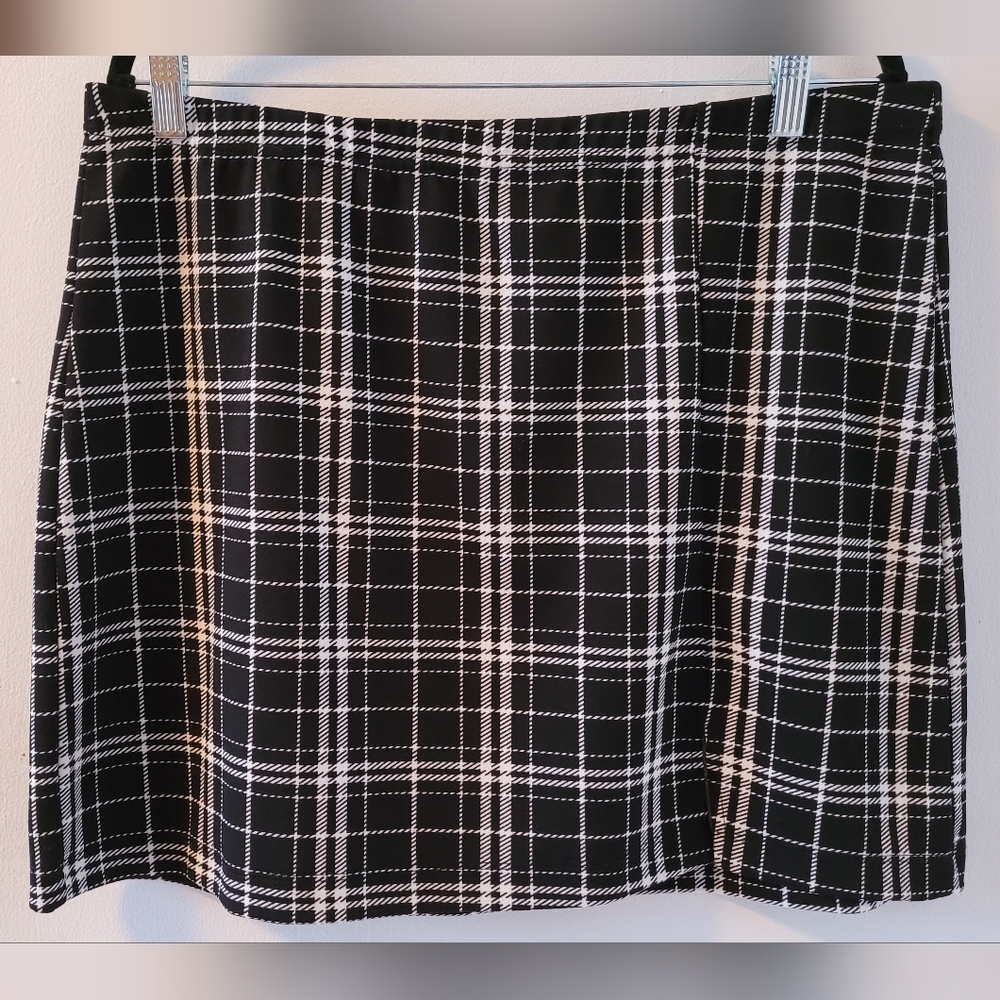 Black and white plaid skirt - SHEIN - 3XL